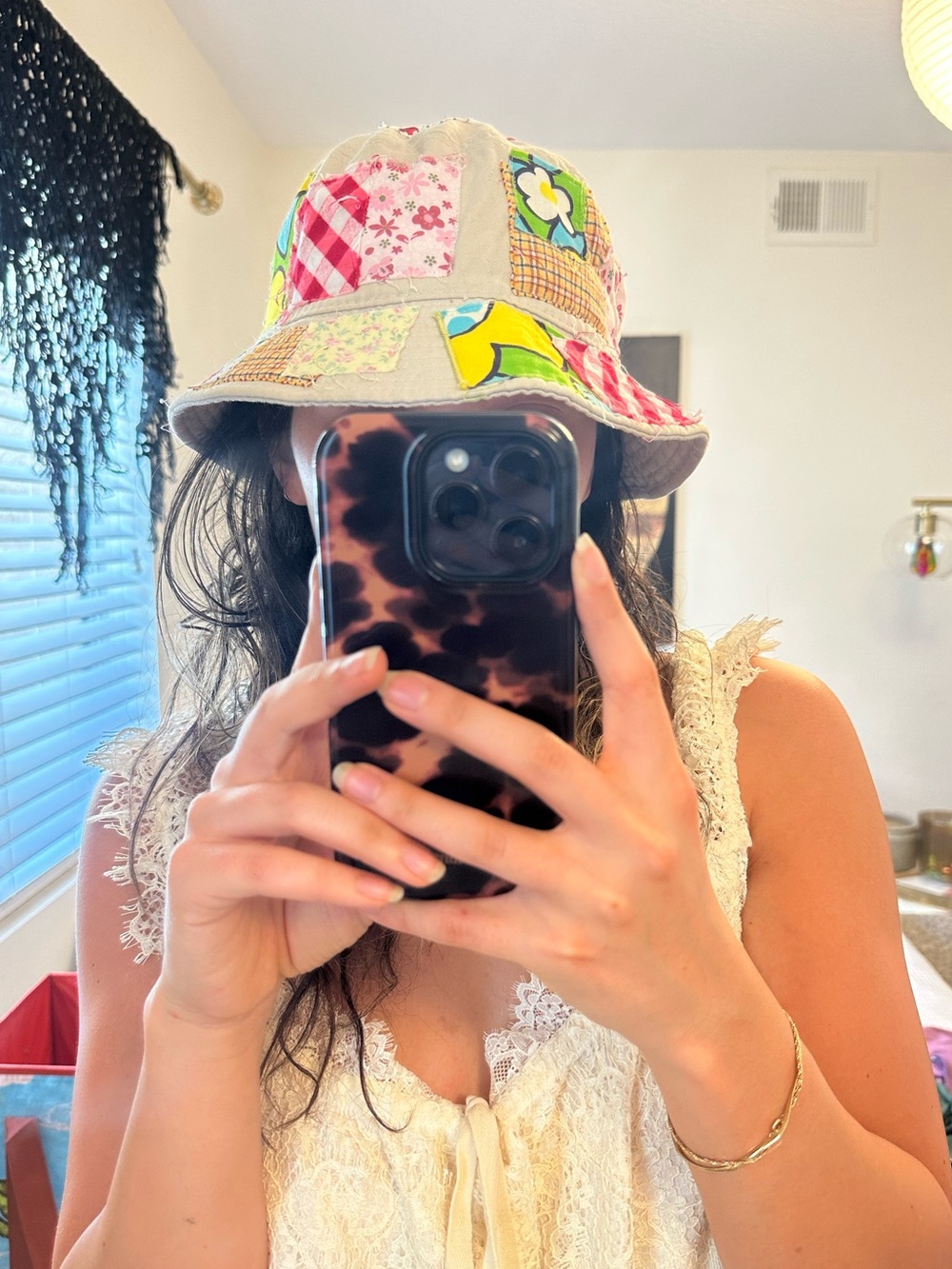 Handmade Patchwork Vintage Bucket Hat
